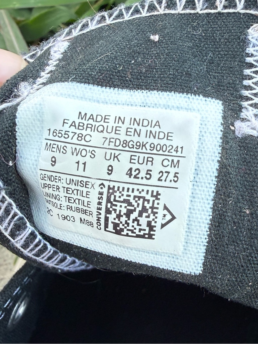 Converse Smiley Face Low Tops Black Unisex men’s 9, Women’s 11 no laces - Picture 7 of 7